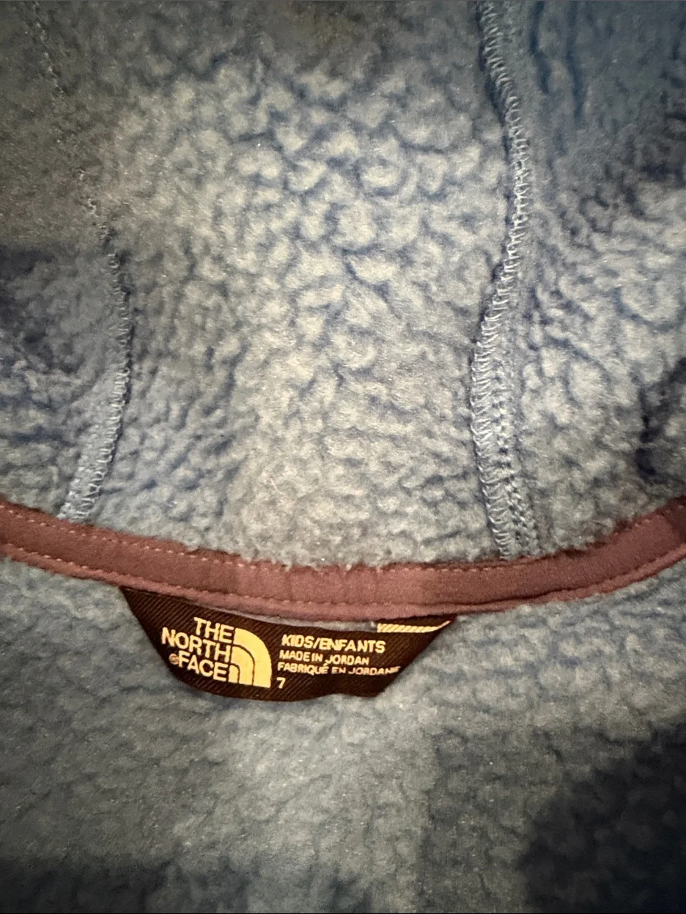The North Face Kids Two-Tone Blue Hooded Fleece Jacket